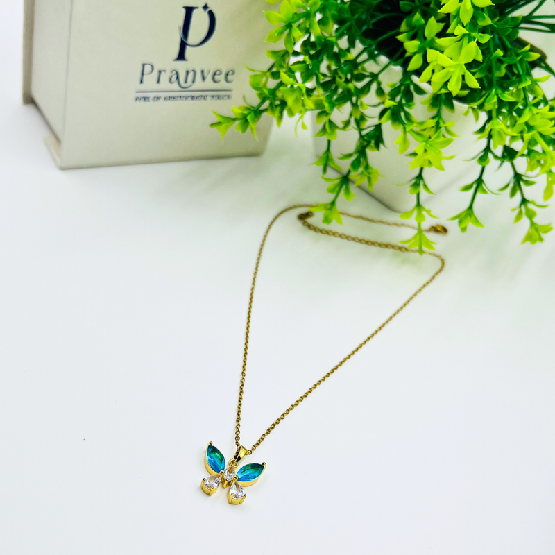 Azure Butterfly Necklace 🦋
