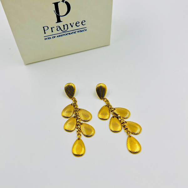 Golden Willow Drape Earrings