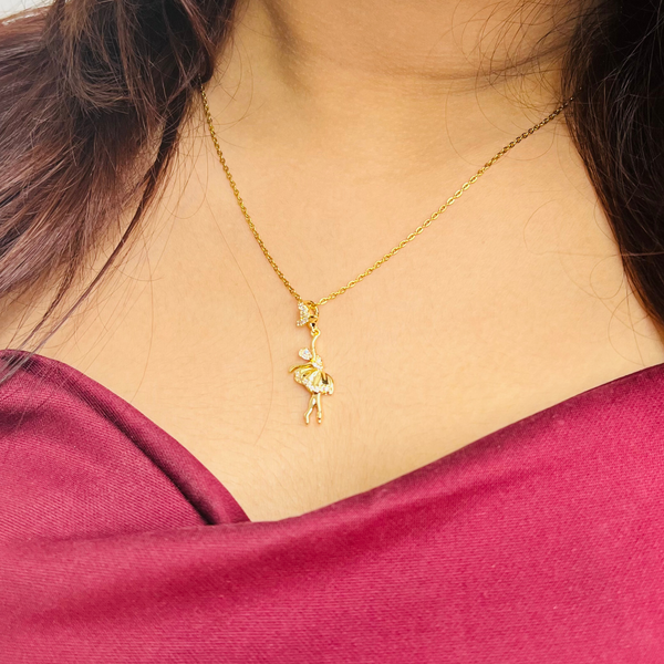Golden Ballerina Necklace ✨💃