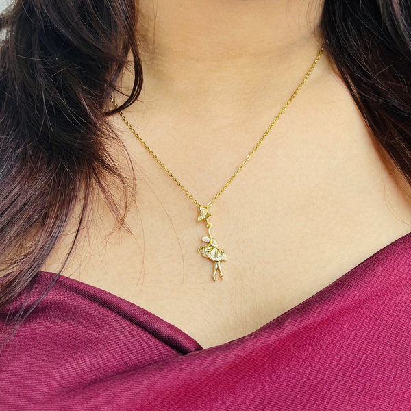 Golden Ballerina Necklace ✨💃