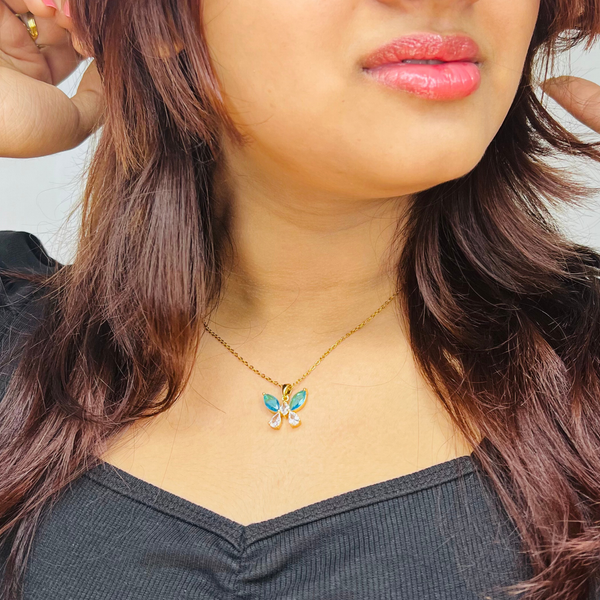 Azure Butterfly Necklace 🦋