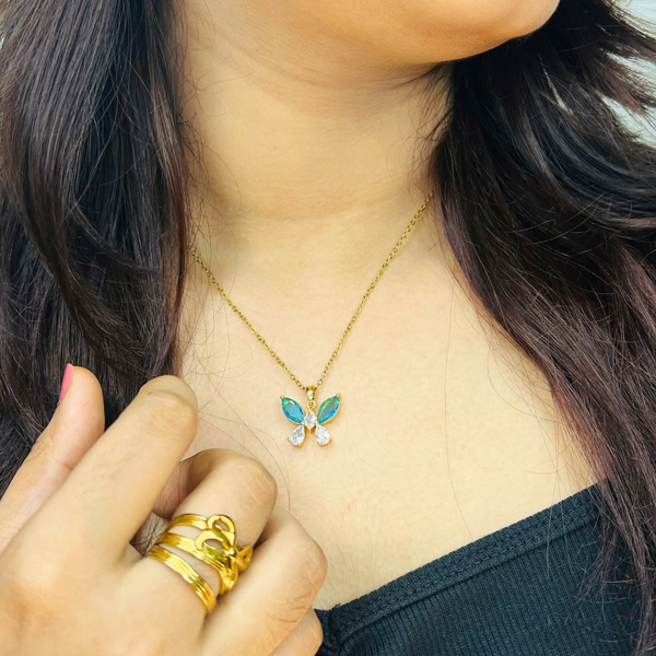 Azure Butterfly Necklace 🦋