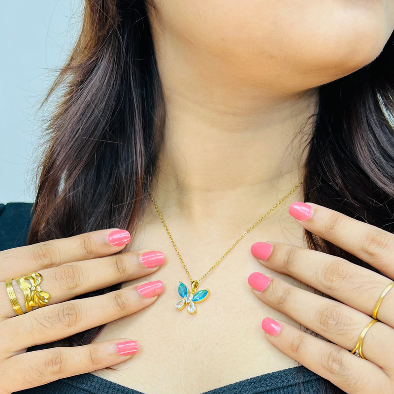 Azure Butterfly Necklace 🦋