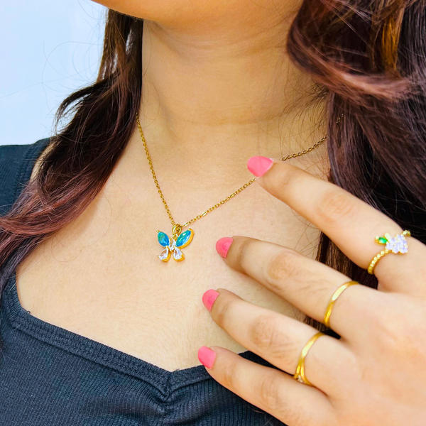 Azure Butterfly Necklace 🦋