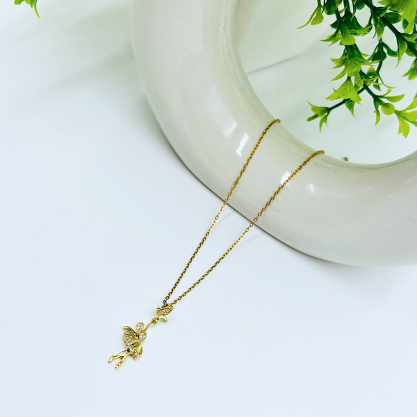 Golden Ballerina Necklace ✨💃