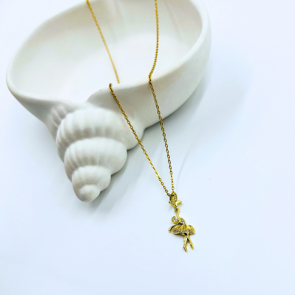 Golden Ballerina Necklace ✨💃