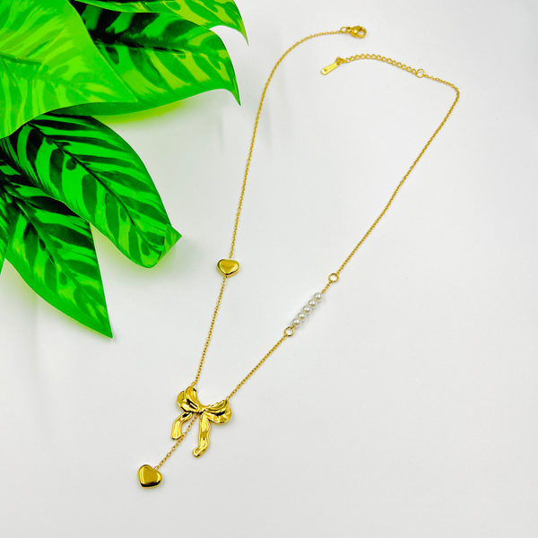 Golden Belle Bow Necklace