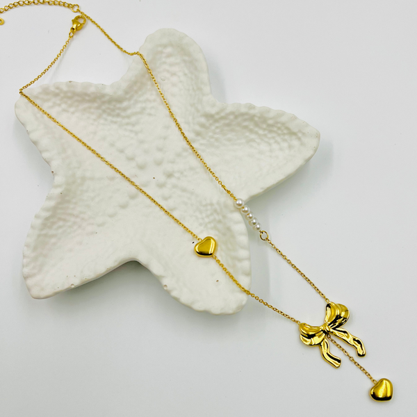 Golden Belle Bow Necklace
