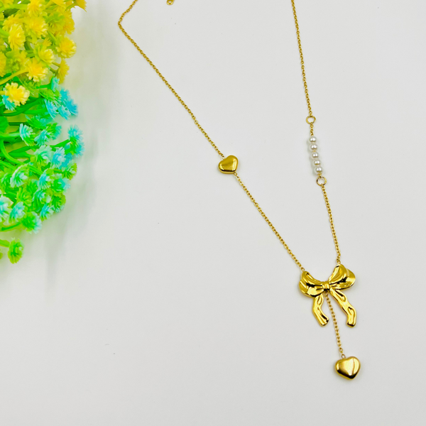 Golden Belle Bow Necklace